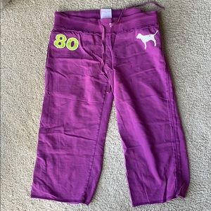 VS Pink wide leg lounge pants